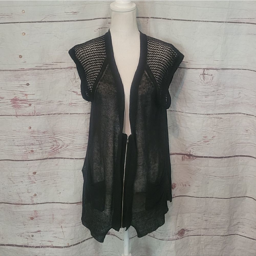 Tracy Reese‎ Linen Zip Front Vest Size Medium